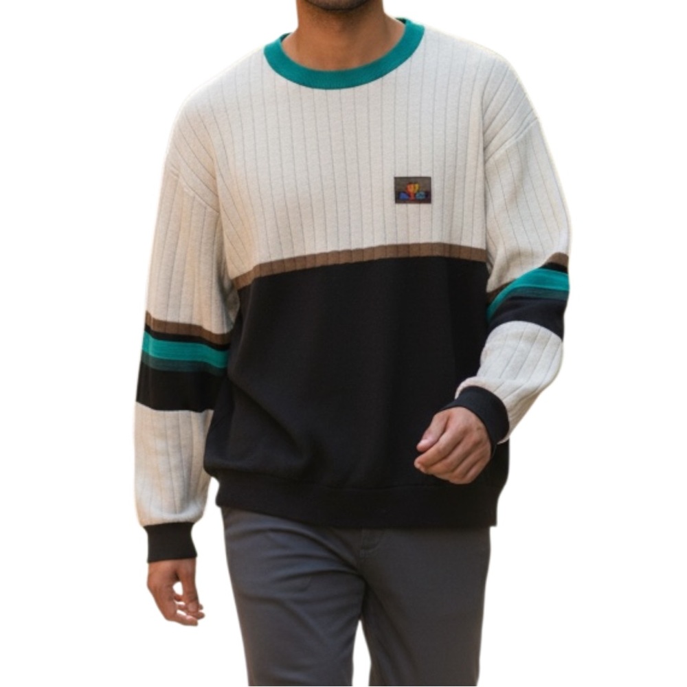 Men's vintage crew neck sweater LARGE